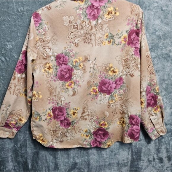 Lemon Grass sz lg button up blouse - Picture 7 of 10